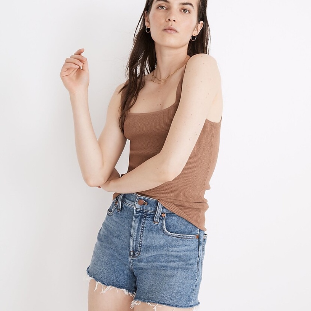 NWT Madewell Sz 24 THE PERFECT JEAN SHORT IN ELLACOTT WASH distressed light wash